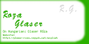 roza glaser business card